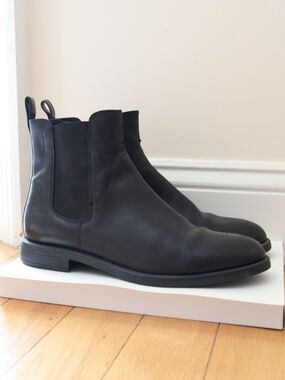 Vagabond Amina Chelsea Boots Black Leather Ankle Boots Indie Grunge Retro Sz 11